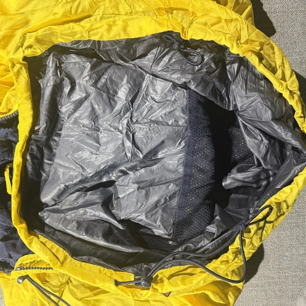 Vintage Abercrombie &‎ Fitch Jacket Mens Medium Yellow Hooded A-Tech Anorak 90s